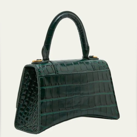 BALENCIAGA NWT Hourglass XS Crocodile-Embossed Top-Handle Bag - Picture 3 of 8